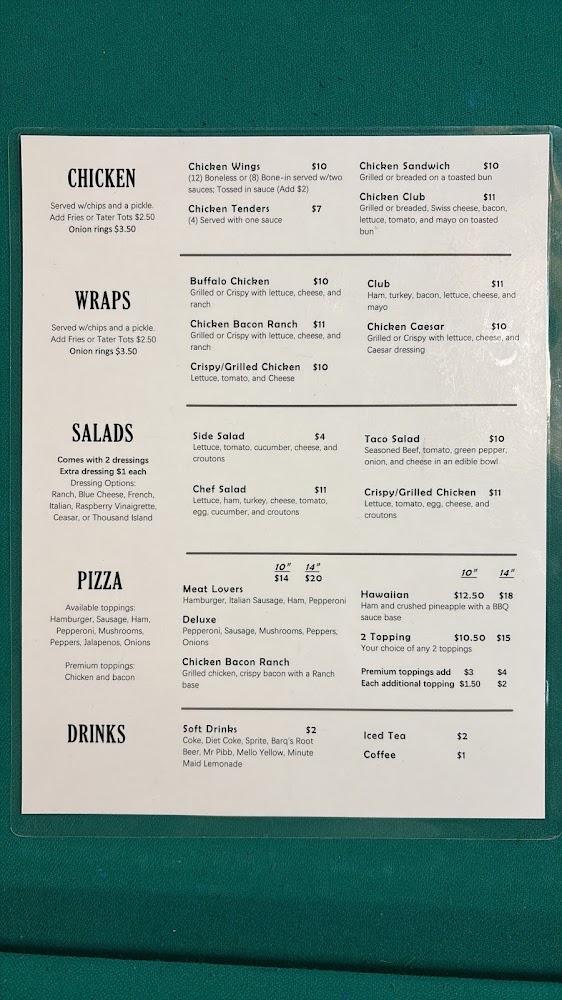 Oasis Bar & Grill Menu image 1