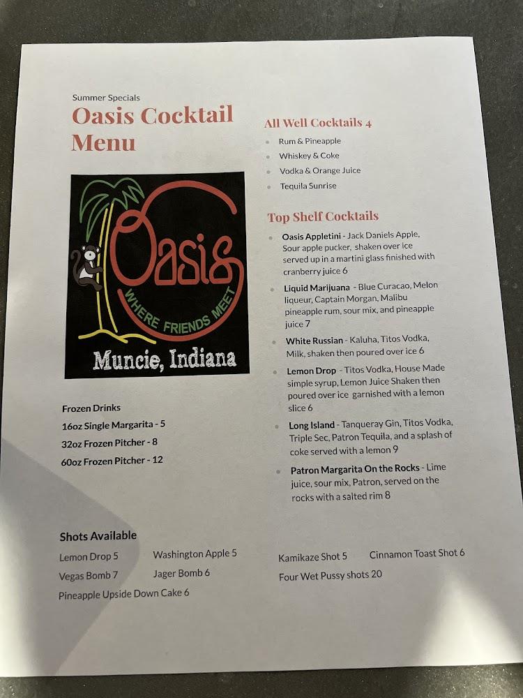 Oasis Bar & Grill Menu image 3